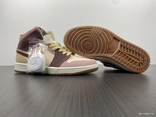 Rep Onekick Dark 3697 Mauve Pony Smoky Jordan1 Mid Modern DO7440- SE 1014
